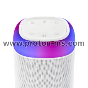 Hama "Shine 2.0" Bluetooth® Loudspeaker, LED, Splashproof, 30 W, white