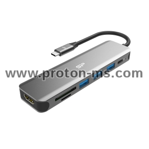 Докинг станция Silicon Power Boost SU20, 7 в 1, USB-C