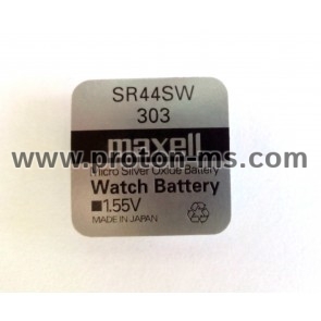 Button Battery, Silver MAXELL SR-44 SW / 303 / 1.55V