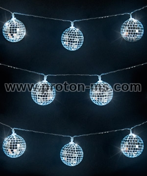 Disco Ball Lights, 10 Battery operated chain lights
