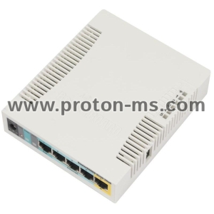 Безжичен Access Point MikroTik RB951Ui-2HnD, 2.4Ghz AP, 5x10/100 Ethernet, USB, 600MHz CPU, 128MB RAM