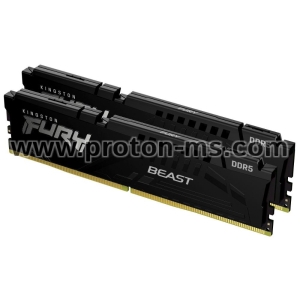 Памет Kingston FURY Beast Black 64GB(2x32GB) DDR5 PC5-41600 5200MHz CL40 KF552C40BBK2-64
