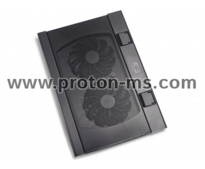 Notebook Cooler DeepCool WIND PAL FS, 17", 2x140 mm, 1200 RPM, Black