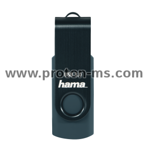 Hama "Rotate" USB Flash Drive, USB 3.0, 128GB, 90 MB/s, petrol blue