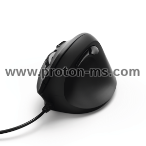 Hama Vertical, Ergonomic "EMC-500" cabled mouse, 6 Buttons, black