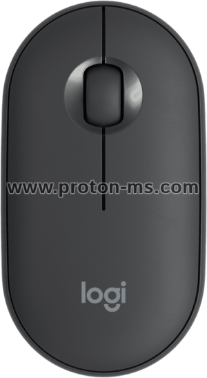 Wireless optical mouse LOGITECH Pebble M350, Graphite, USB