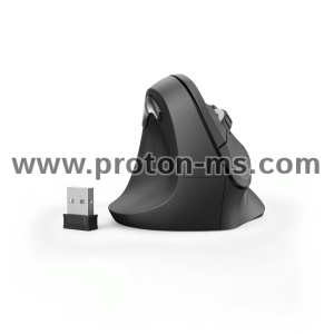 Hama Vertical, ergonomic EMW-500L" left-handed wireless mouse, 6 btns, blck