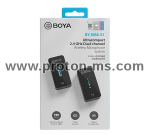 BOYA 2.4GHz Ultra-compact Wireless Microphone System BY-XM6-S1
