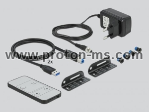 KVM switch Delock 11482 2-port, USB, DisplayPort, Audio