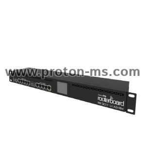 Рутер MikroTik RB3011UiAS-RM, CPU 1.4GHz, 1GB, 8x10/100/1000 1xSFP, USB 3.0