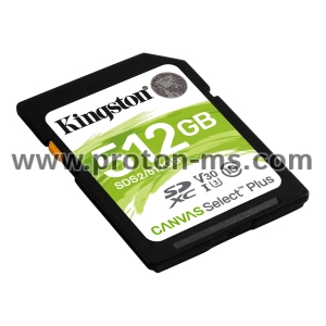 Memory card Kingston Canvas Select Plus SD 512GB, Class 10 UHS-I