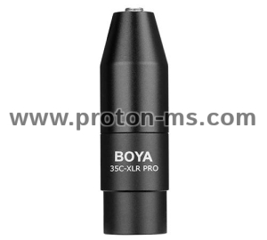Конвертор BOYA 3.5mm TRS към XLR, 12-48V Phantom Power 35C-XLR Pro