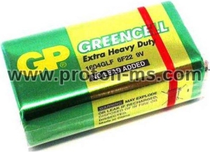 Zinc carbonic battery GP  6F22 Greencell 1604GLF-B 1 pcs.  9V