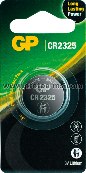 Литиева бутонна батерия GP  CR-2325 3V  1 бр. в блистер /цена за 1 бр./