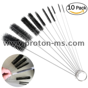 10pcs Nylon Tube Brushes Straw Set For Drinking Straws / Glasses / Keyboards / Jewelry Cleaning Brushes Clean 
