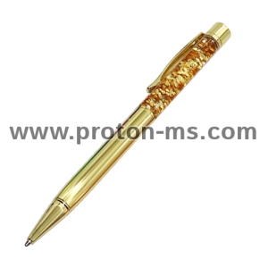 Химикалка с кристали със златно фолио 1.0mm