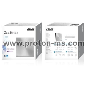 Външно USB DVD записващо устройство ASUS ZenDrive U7M Ultra-slim, USB 2.0, Сив