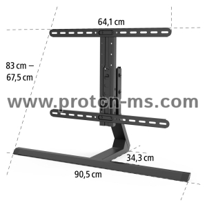 Hama "Design" TV Stand, 165 cm (65"), black silver