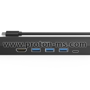 Hama USB-C Hub, Multiport, 6 Ports, 3 x USB-A, USB-C, HDMI™, LAN/Ethernet