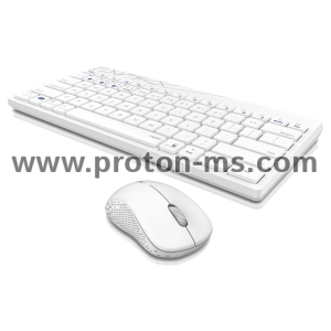 Wireless Keyboard Set RAPOO 8000M Multi mode, Bluetooth &2.4Ghz, White