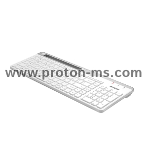 Безжична клавиатура A4tech Fstyler FBK25, Bluetooth, 2.4G, Стойка за телефон, Кирилизирана, Бял