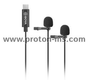 BOYA Digital Dual Lavalier Microphones BY-M3D, USB-C