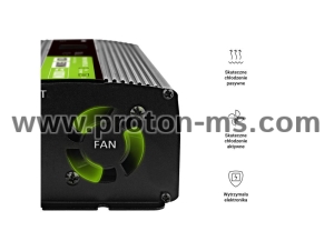 Inverter 12/220 V  DC/AC 500W/1000W INVGC12P500LCD  LCD Pure sine wave GREEN CELL