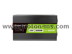 Инвертор GREEN CELL, 24/220V,  DC/AC, 3000W/6000W, INVGCP3000LCD  LCD Чиста синусоида