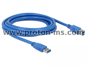 Delock Cable USB 3.0 Type-A male > USB 3.0 Type-B male 3.0 m, Blue