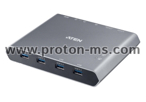KVM превключвател, ATEN US3311, 2-портов, 4K, DisplayPort, USB-C, (поддържа до 8K)