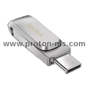 USB stick SanDisk Ultra Dual Drive Luxe, 1TB, USB 3.1 Gen 1, USB-C, Silver