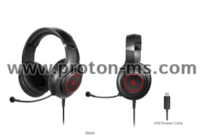 Gaming Earphone A4TECH Bloody G220S, Microphone,black and red