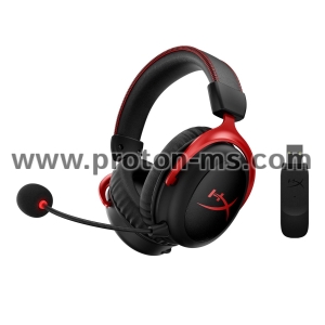 Gaming Wireless Headphones HyperX, Cloud II Wireless Red, Microphone, Black/Red
