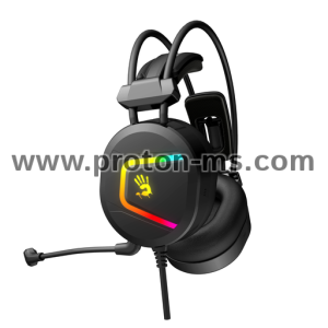 Геймърски слушалки A4TECH Bloody MC750, ANC,RGB, Микрофон, Черни