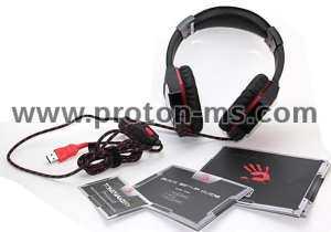 Геймърски слушалки A4TECH Bloody G501 Radar 360, Микрофон, Черно/Червено
