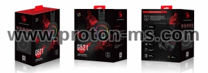 Gaming Earphone A4TECH Bloody G521, Microphone, black and red