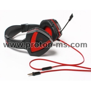 Gaming Earphone A4TECH Bloody G500, Microphone, Black/Red