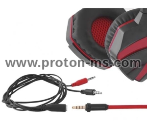Gaming Earphone A4TECH Bloody G500, Microphone, Black/Red
