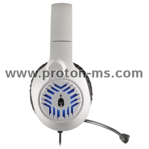 Геймърски слушалки Spartan Gear Medusa, Микрофон, Бял/Черен