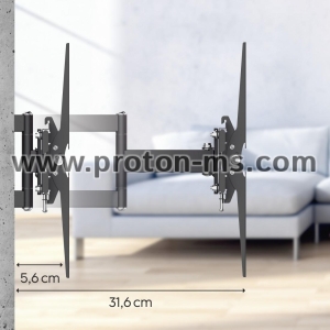 Стенна стойка за TV, Fullmotion, 122 cm (48"), 2 рамена, до 20 кг