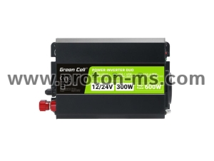 Inverter PRO DUO 12V/24V to /220 V  DC/AC 300/600W INVGC1224M300DUO Modified Sine Wave, GREEN CELL