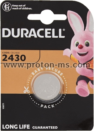 Lithium Button Battery DURACELL CR2430 3V 1 pcs in blister /price for 1 battery/  GP
