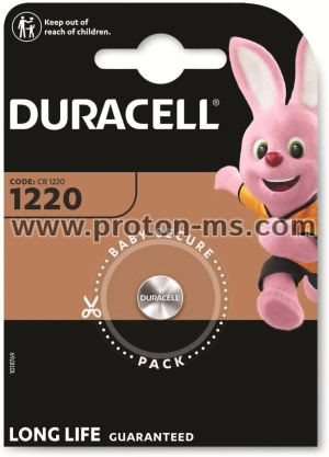 Бутонна батерия литиева DURACELL  CR1220 3V 1PK блистер