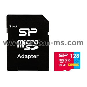 Memory card Silicon Power Superior Gaming 128GB, microSDHC/SDXC, Class 10, A1, V30, UHS-I U3, SD Adapter