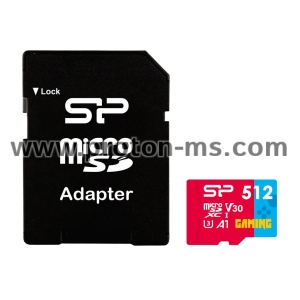 Memory card Silicon Power Superior Gaming 512GB, microSDHC/SDXC, Class 10, A1, V30, UHS-I U3, SD Adapter