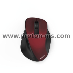 Hama "MW-500" Optical 6-Button Wireless Mouse, red/black