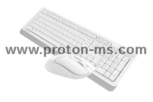 A4TECH FG1012 2.4G Compact Desktop Set, White