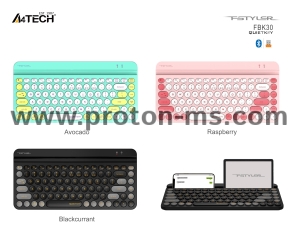 Wireless Keyboard A4TECH FBK30, Bluetooth & 2.4G, Avocado, Smartphone Cradle