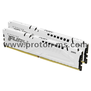 Memory Kingston FURY Beast White 32GB(2x16GB) DDR5 6000MHz CL30 KF560C30BWEK2-32 - AMD EXPO