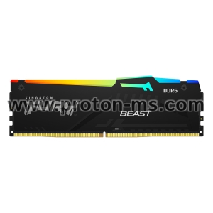 Memory Kingston FURY Beast Black RGB 16GB DDR5 6000MHz CL30 KF560C30BBEA-16 - AMD Expo